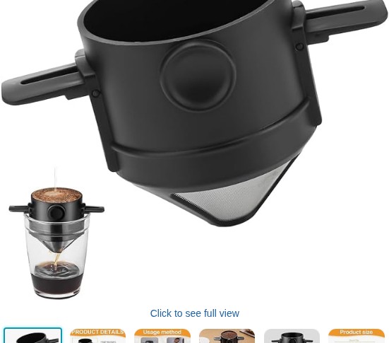 Pour Over Coffee Dripper – Reusable Coffee Filter for Cup Brewing, Eco-Friendly, Ideal for Home and Office Use